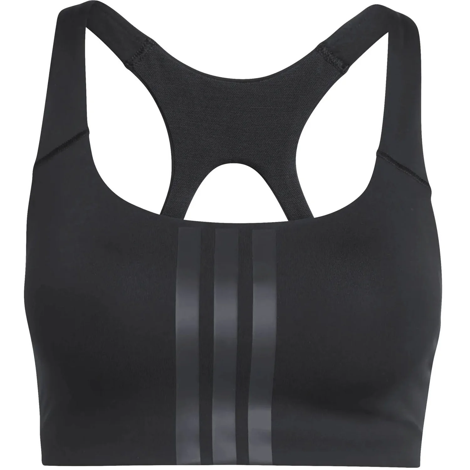 adidas - Womens Optime 3-Stripes Medium Support Bra - Image 3