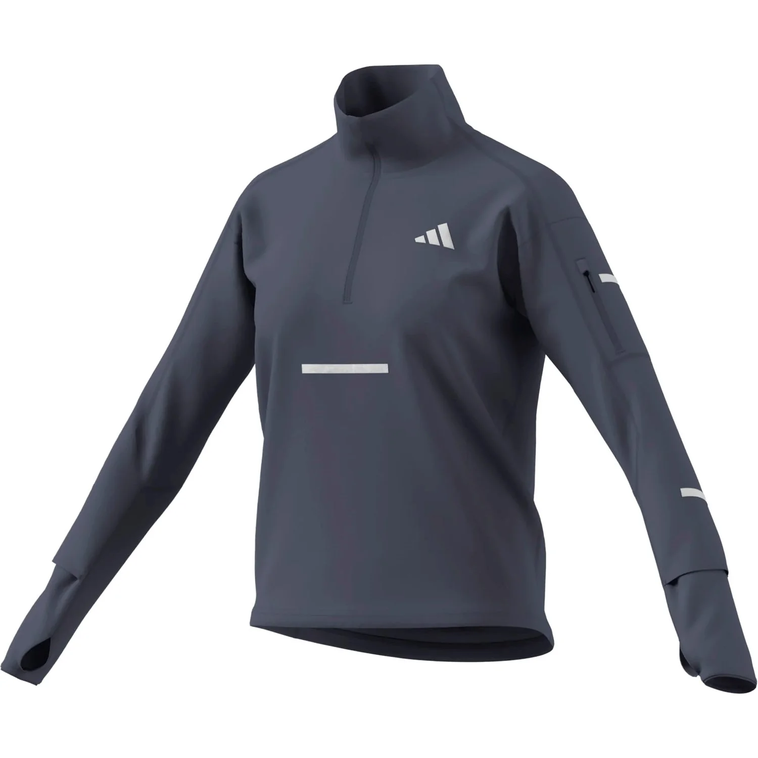 Adidas - Womens Warm Half Zip Long Sleeve T-Shirt - Image 3