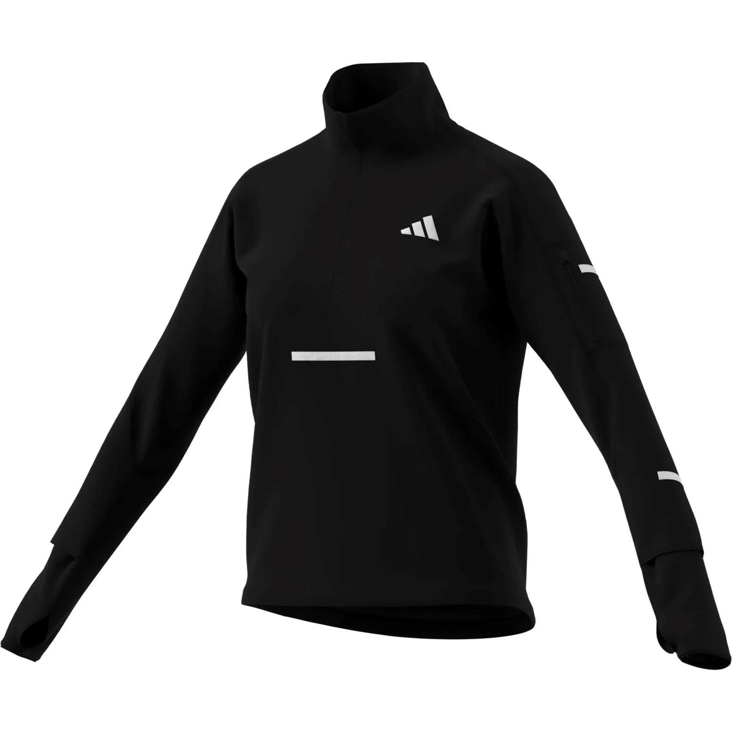 Adidas - Womens Warm Half Zip Long Sleeve T-Shirt - Image 4