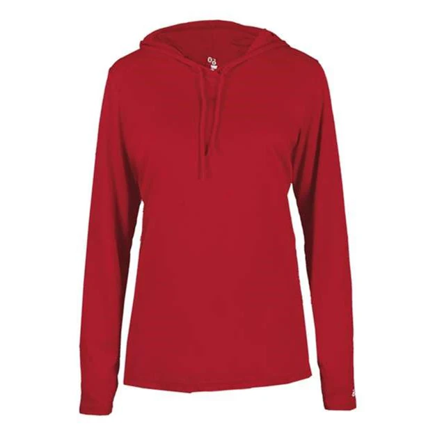Badger - Womens 4165 B-Core Long Sleeve Hooded T-Shirt - Image 11