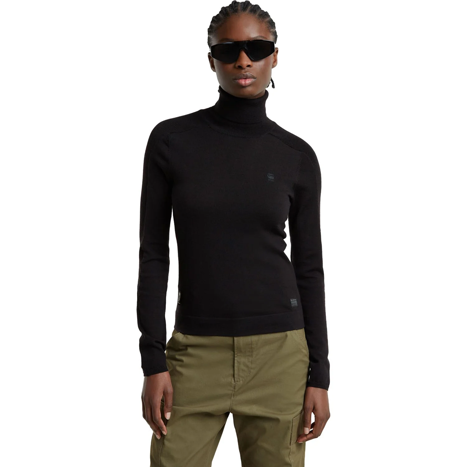 G-Star Raw - Womens Core Slim Turtleneck Sweatshirt - Image 4