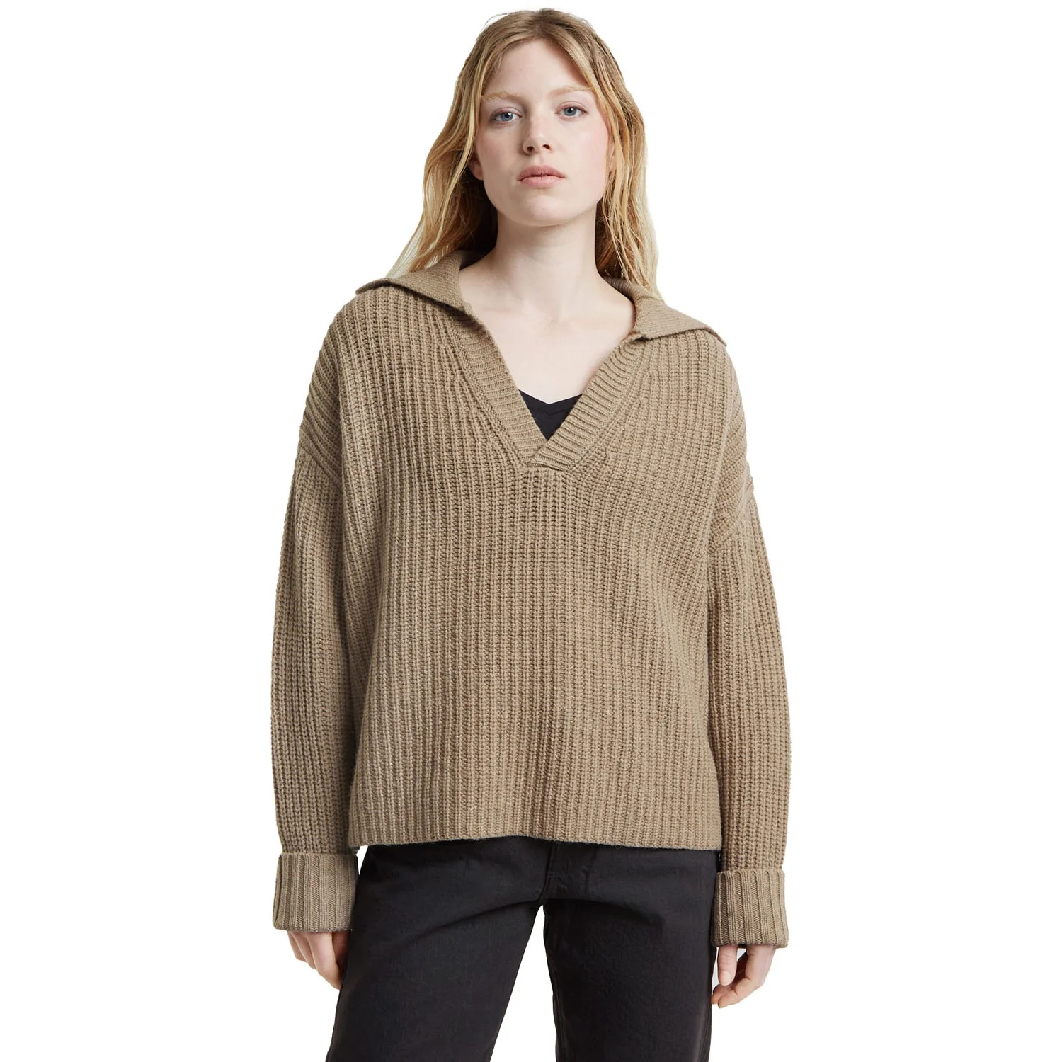 G-Star Raw - Womens Heavy Knitted Loose Polo Sweater - Image 4