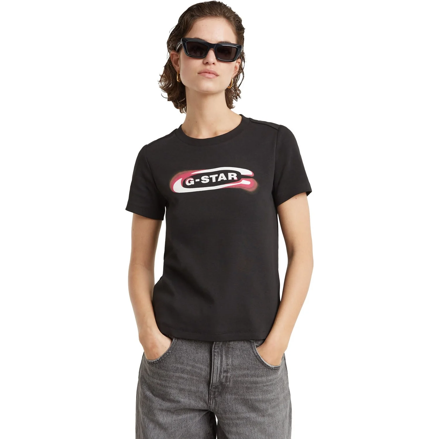 G-Star Raw - Womens Old Skool Logo T-Shirt - Image 9