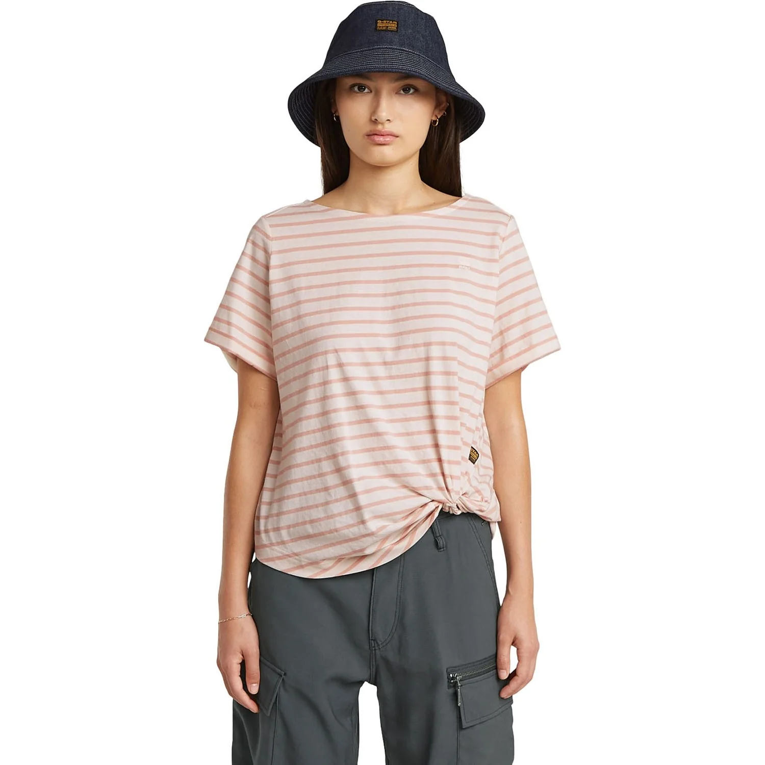 G-Star Raw - Womens Striped Knot T-Shirt - Image 4