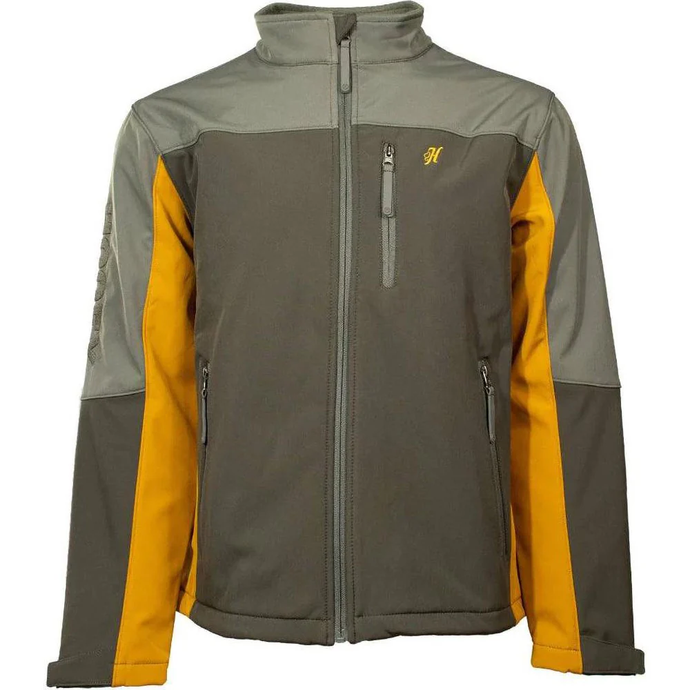 Hooey - Mens Softshell Full Zip Jacket With Accents On Sleeves - Image 3